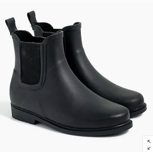 JCrew Black Rain Boots Size 6